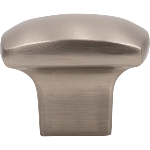Designperfect 1-3/16 Overall Length Square Cabinet Knob, Brushed Satin Nickel, 10PK - DPA10S83KSNB