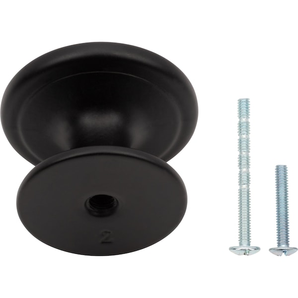 Designperfect 1-1/4 Diameter Round Cabinet Knob, Brushed Oil Rubbed Bronze, 25PK - DPA25R18KORB