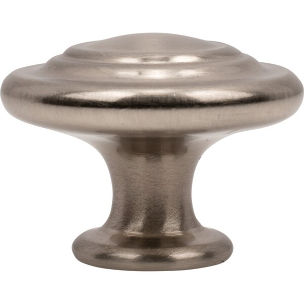Designperfect 1-5/16 Diameter Round Cabinet Knob, Brushed Satin Nickel - DPA-R38KSNB