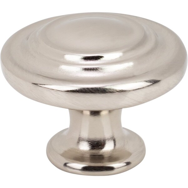 Designperfect 1-5/16 Diameter Round Cabinet Knob, Brushed Satin Nickel - DPA-R38KSNB