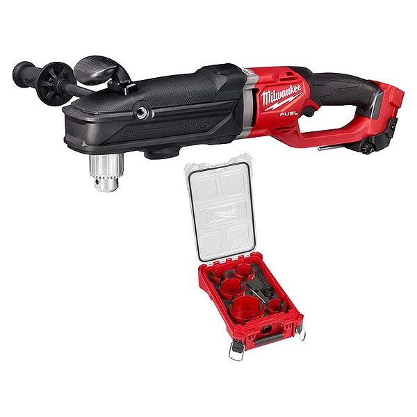 Milwaukee Tool RA Drill and HS Kit, 1/2 in, 18V DC - 2809-20, 49-56-9295