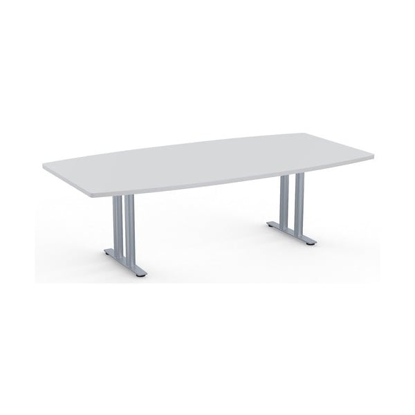 Special-T Conference Table, BoatShaped, T-Base, 96inx48in, GY - SCTSIENTL4896FG