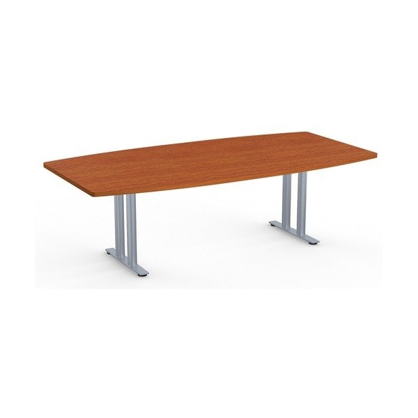 Special-T Conference Table, BoatShaped, T-Base, 96inx48in, WCY - SCTSIENTL4896WC