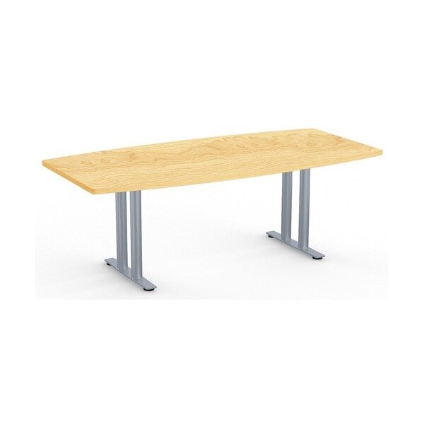 Special-T Conference Table, BoatShaped, T-Base, 84inx42in, BN - SCTSIENTL4284KM