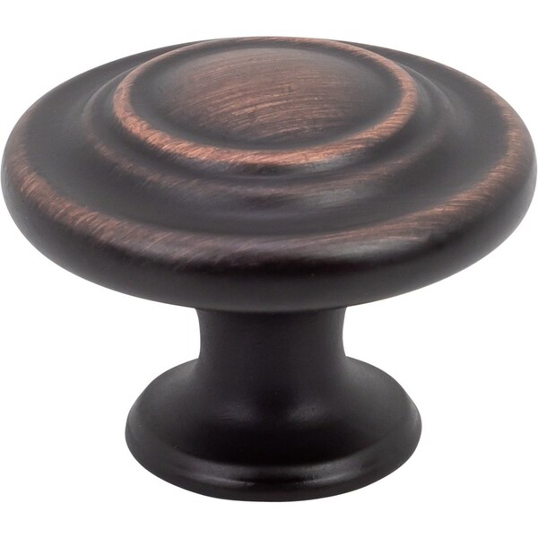 Designperfect 1-5/16 Diameter Round Cabinet Knob, Brushed Oil Rubbed Bronze, 25PK - DPA25R38KORB