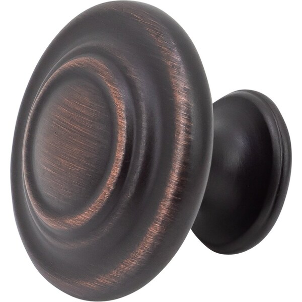 Designperfect 1-5/16 Diameter Round Cabinet Knob, Brushed Oil Rubbed Bronze, 25PK - DPA25R38KORB