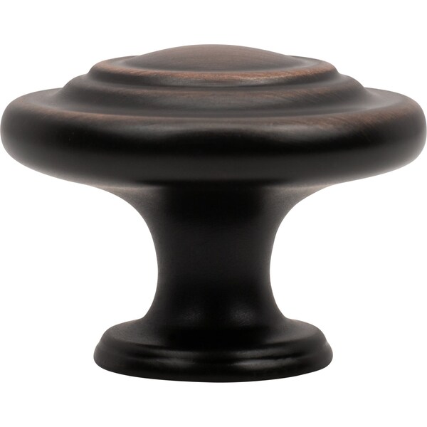 Designperfect 1-5/16 Diameter Round Cabinet Knob, Brushed Oil Rubbed Bronze, 25PK - DPA25R38KORB