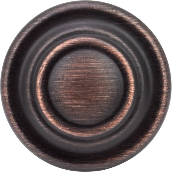 Designperfect 1-5/16 Diameter Round Cabinet Knob, Brushed Oil Rubbed Bronze, 25PK - DPA25R38KORB