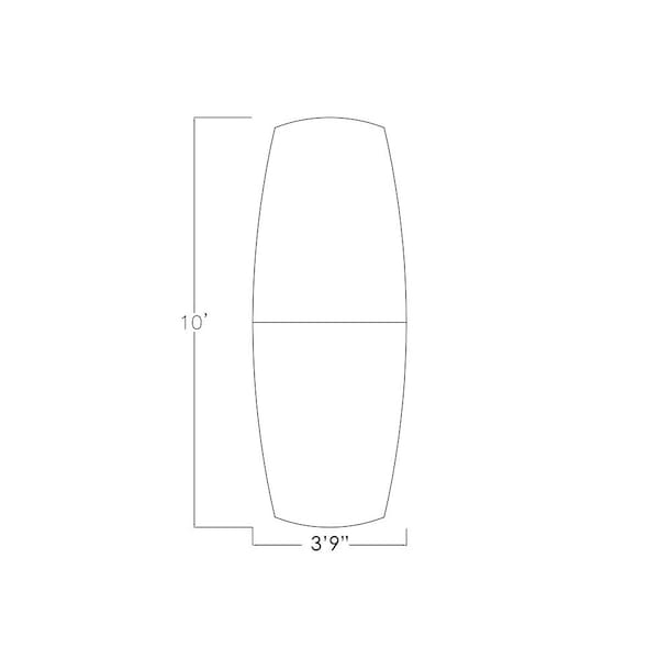 Skutchi Designs Arc Boat 45 in W, 120 in L, Grey - HAR-ABOT-48X120-DOU.BK-WA7949
