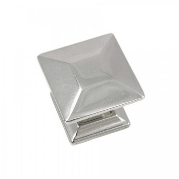 Strategic Brands Polished Nickel Poise Large Knob with Back Plate - 83514