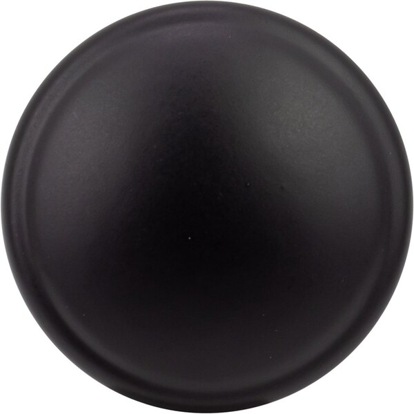 Designperfect 1-1/4 Diameter Round Cabinet Knob, Matte/Flat Black - DPA-R18KBLK