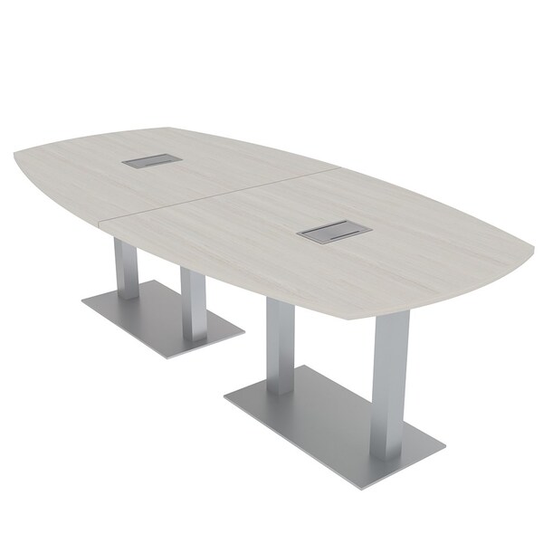 Skutchi Designs Arc Boat 45 in W, 96 in L, Ivory - HAR-ABOT-48X96-DOU-K458-ESIL