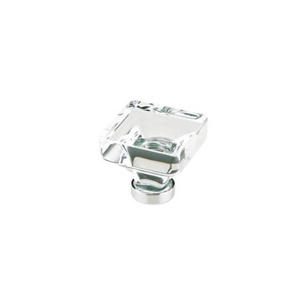 Patioplus 1.375 in. Square Cabinet Knob, Bright Chrome - PA3236121