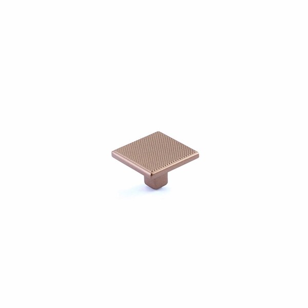 Schaub 1-3/8in Quadrato Square Cabinet Knob Satin Bronze Finish - 20015-SBZ