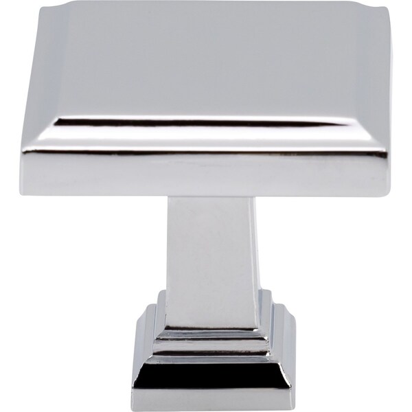 Designperfect 1-3/16 Overall Length Square Cabinet Knob, Polished Chrome - DPA-S54KPC