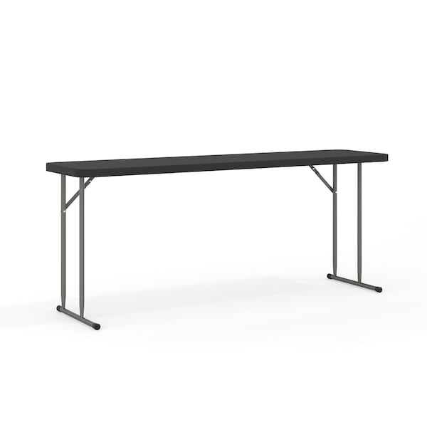 Flash Furniture 18 W, 70.8 L, 29 H, Metal, Plastic, Plastic: Polyethylene Top, Black - RB-1872-BK-GG