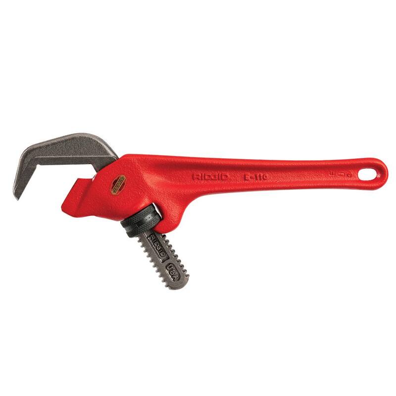 RIDGID 9-1/2 in. Offset Hex Jaw Pipe Wrench, Sturdy Plumbing Pipe Tool with Hex Jaw Mechanism for Extra Wide Opening - 31305