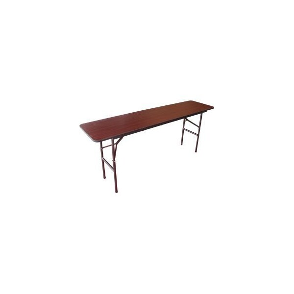 Iceberg Interion Folding Wood Seminar Table, 72W x 18D, Mahogany - 67266