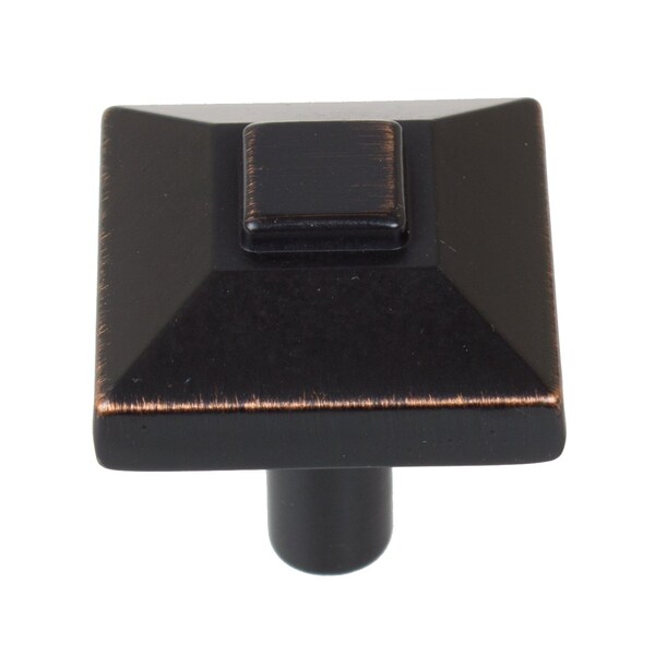 Gliderite Hardware 7/8 in. Oil Rubbed Bronze Pyramid Cabinet Knob, 10PK - 5746-ORB-10