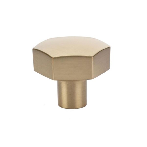 Patioplus 1.5 in. Mod Hex Cabinet Knob, Satin Brass - PA2054358