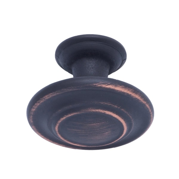 South Main Hardware 1-1/4 in. Oil Rubbed Bronze Round Cabinet Knob 25PK - SH3155-ORB-25