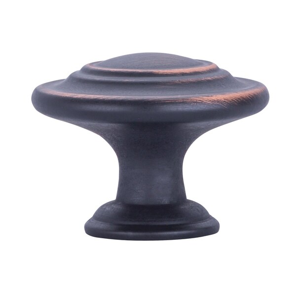 South Main Hardware 1-1/4 in. Oil Rubbed Bronze Round Cabinet Knob 25PK - SH3155-ORB-25
