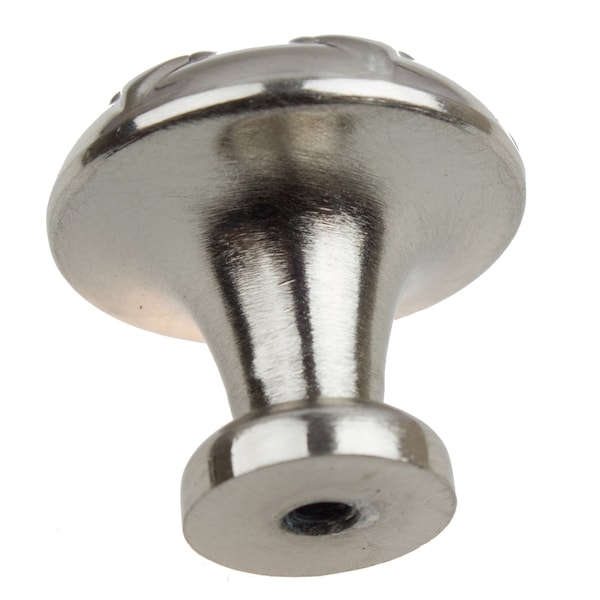 Gliderite Hardware 1-1/8 in. Transitional Round Snowflake Cabinet knob - 87420-SN, 25PK - 87420-SN-25