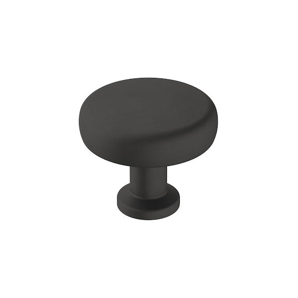 Amerock Factor 1-1/4 in 32 mm Diameter Matte Black Cabinet Knob - BP36780FB