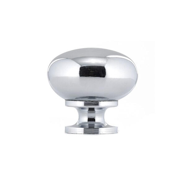 Richelieu 1 1/4 in (32 mm) Chrome Traditional Brass, Hollow Metal Cabinet Knob - BP4923140