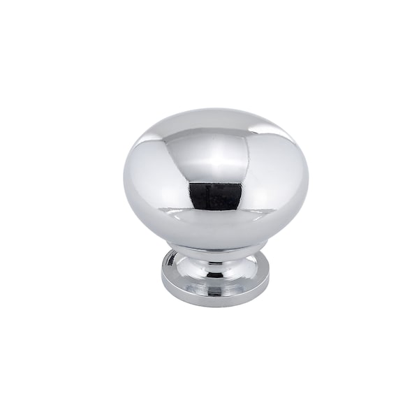 Richelieu 1 1/4 in (32 mm) Chrome Traditional Brass, Hollow Metal Cabinet Knob - BP4923140