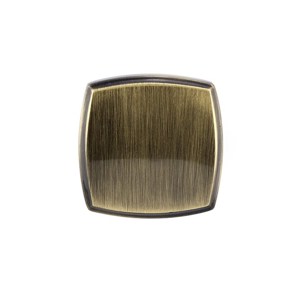 Richelieu 1 1/4 in. X 1 1/4 in. (32 mm x 32 mm) Antique English Transitional Metal Cabinet Knob - BP78535AE