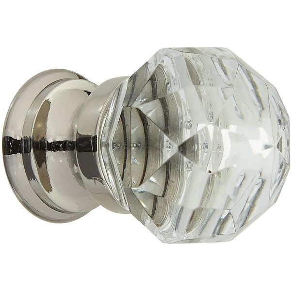 Patioplus 1 in. Diamond Cabinet Knob, Bright Nickel - PA3236614