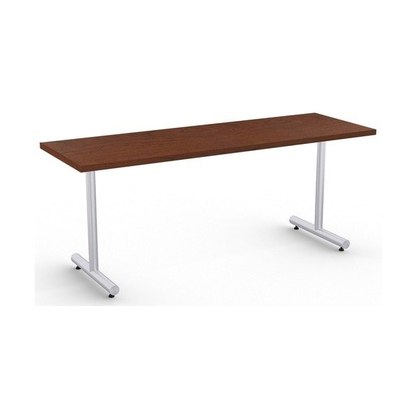 Special-T Table, Metallic Sand Base, 24inWx72inLx29inH, Mahogany - SCTKING2472SMG
