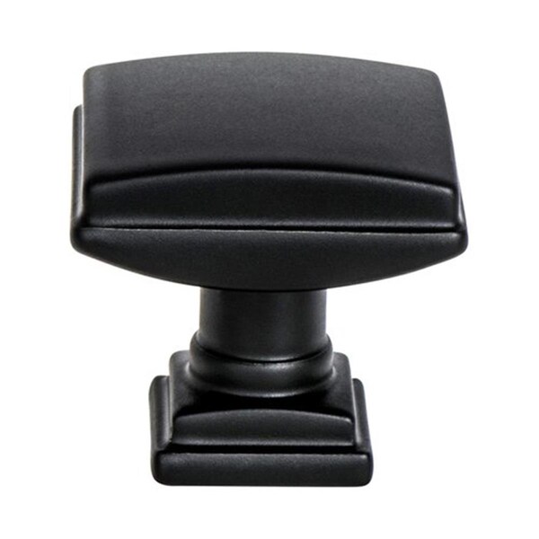Berenson 1.25 in. Tailored Traditional Knob, Matte Black - BE1275 1055