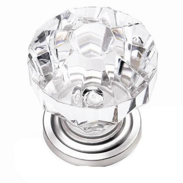 Grilltown 1.25 in. Acrystal Knob - Satin Pewter Base - GR840914