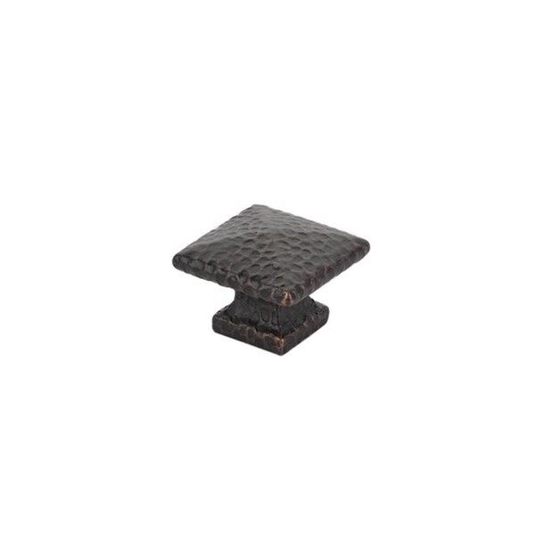 Patioplus Square Dimpled 1.25 in. Cabinet Knob, Oil Rubbed Bronze - PA1635128