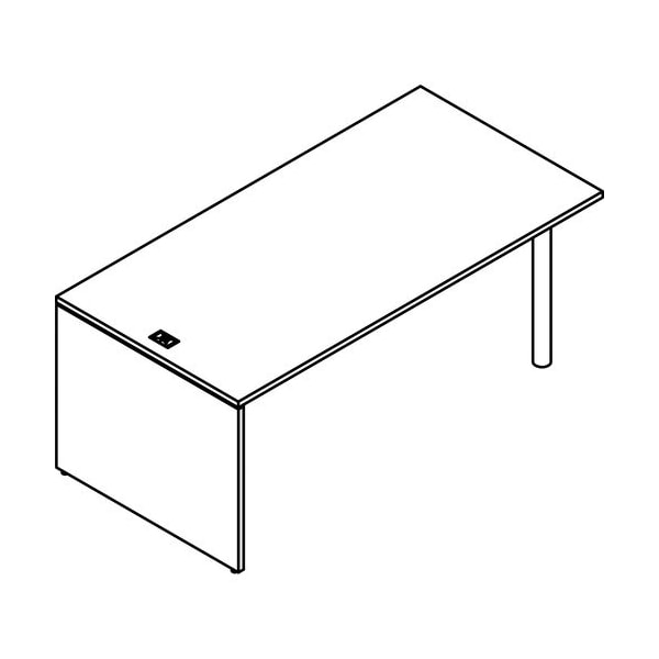 Groupe Lacasse Table, Laminate Modesty Panel, 72inWx36inDx29-7/8inH, Niagara - LASM1QSRTM3672A