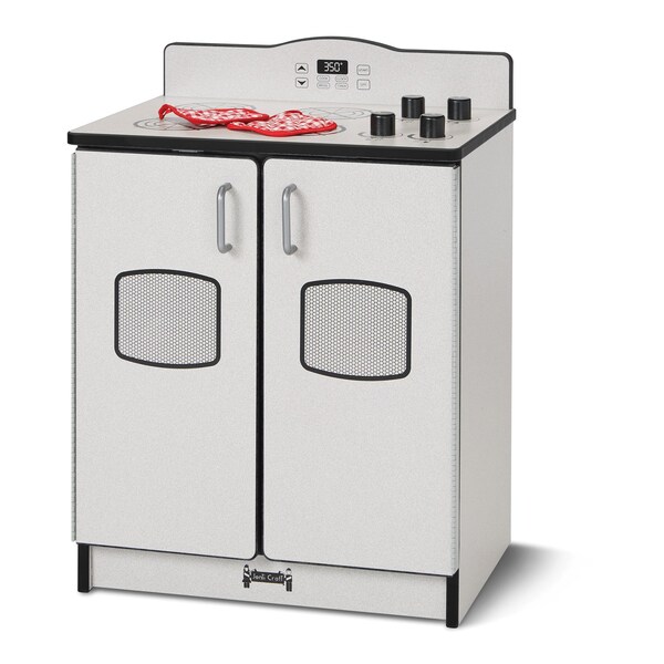 Jonti-Craft Rainbow Accents Culinary Creations Kitchen Stove, Black - 2409JCWW180