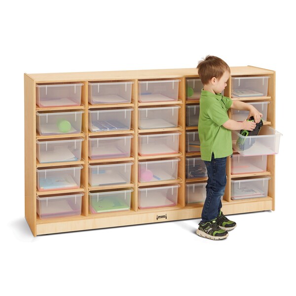Jonti-Craft 25 Tub Mobile Storage, with Clear Tubs - 40260JC