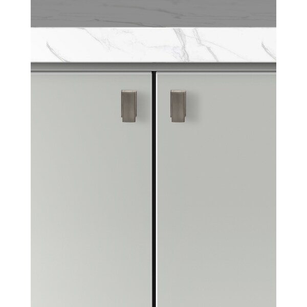 Sapphire Hexa Series 1-1/2 in. Modern Brushed Satin Nickel Cabinet Knob (5-Pack) - SP-2891-51-BSN-5