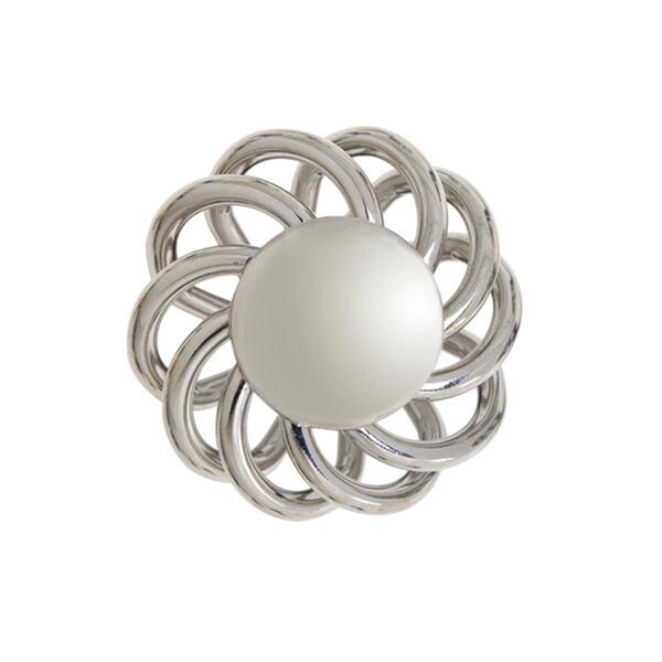 Utopia Alley Aire Round Swirl Cabinet Knob Brushed Nickel 1.4 inch - HW323PLNK021