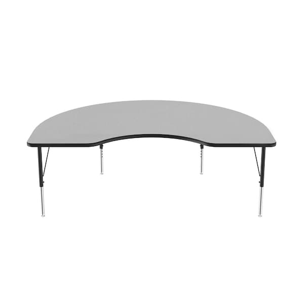 Correll Kidney Adjustable Height Activity Kids School Table, 48" W, 72" L, 19" to 29" H, Melamine Laminate - AM4872-KID-15