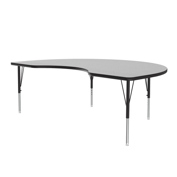 Correll Kidney Adjustable Height Activity Kids School Table, 48" W, 72" L, 19" to 29" H, Melamine Laminate - AM4872-KID-15