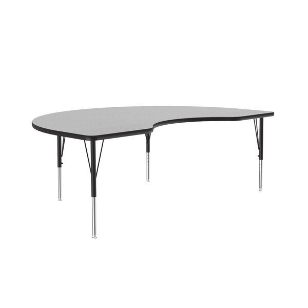 Correll Kidney Adjustable Height Activity Kids School Table, 48" W, 72" L, 19" to 29" H, Melamine Laminate - AM4872-KID-15