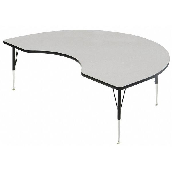 Correll Kidney Adjustable Height Activity Kids School Table, 48" W, 72" L, 19" to 29" H, Melamine Laminate - AM4872-KID-15