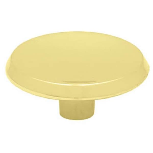 Grandoldgarden P65015H-PB-C 1.50 in. Diameter; Brass Plated; Concave Round Knob - Pack Of 12 - GR699272