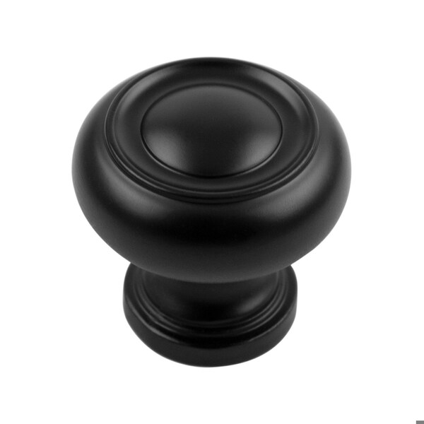 Hickory Hardware Cottage Collection Knob 1-1/4 Inch Diameter Matte Black Finish - P3151-MB
