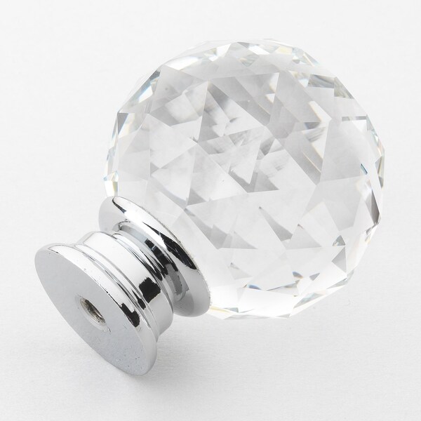 Gliderite Hardware 1-5/8 in. Crystal Cabinet Knob -, 5PK - 9003-CR-40-5