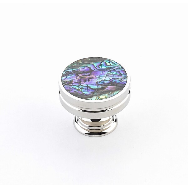 Schaub 1-3/8in Imperial Shell Cabinet Knob Polished Nickel Finish - 990-IM-PN
