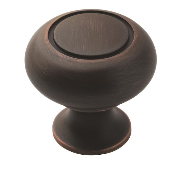 Amerock Everyday Heritage 1-1/4 inch 32mm Diameter Oil Rubbed Bronze Cabinet Knob, 10PK - 1875415